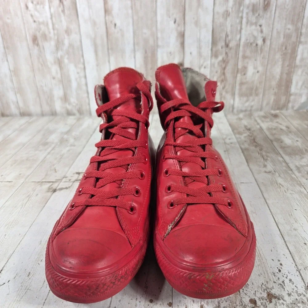 Converse Chuck Taylor All Star Rubber High Top Red Mens 10 144744C - Picture 2 of 8